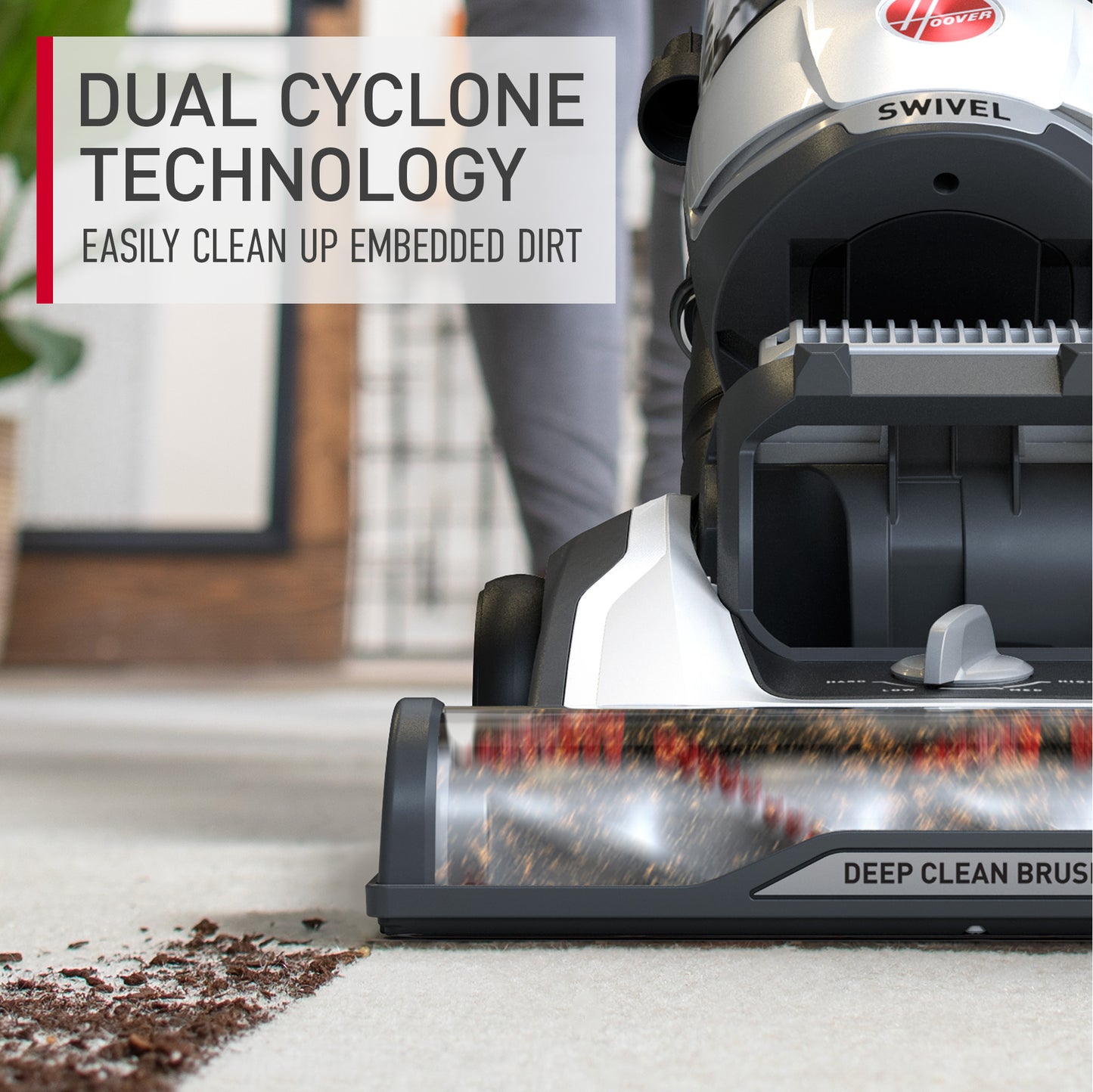 Aspirateur vertical pivotant haute performance