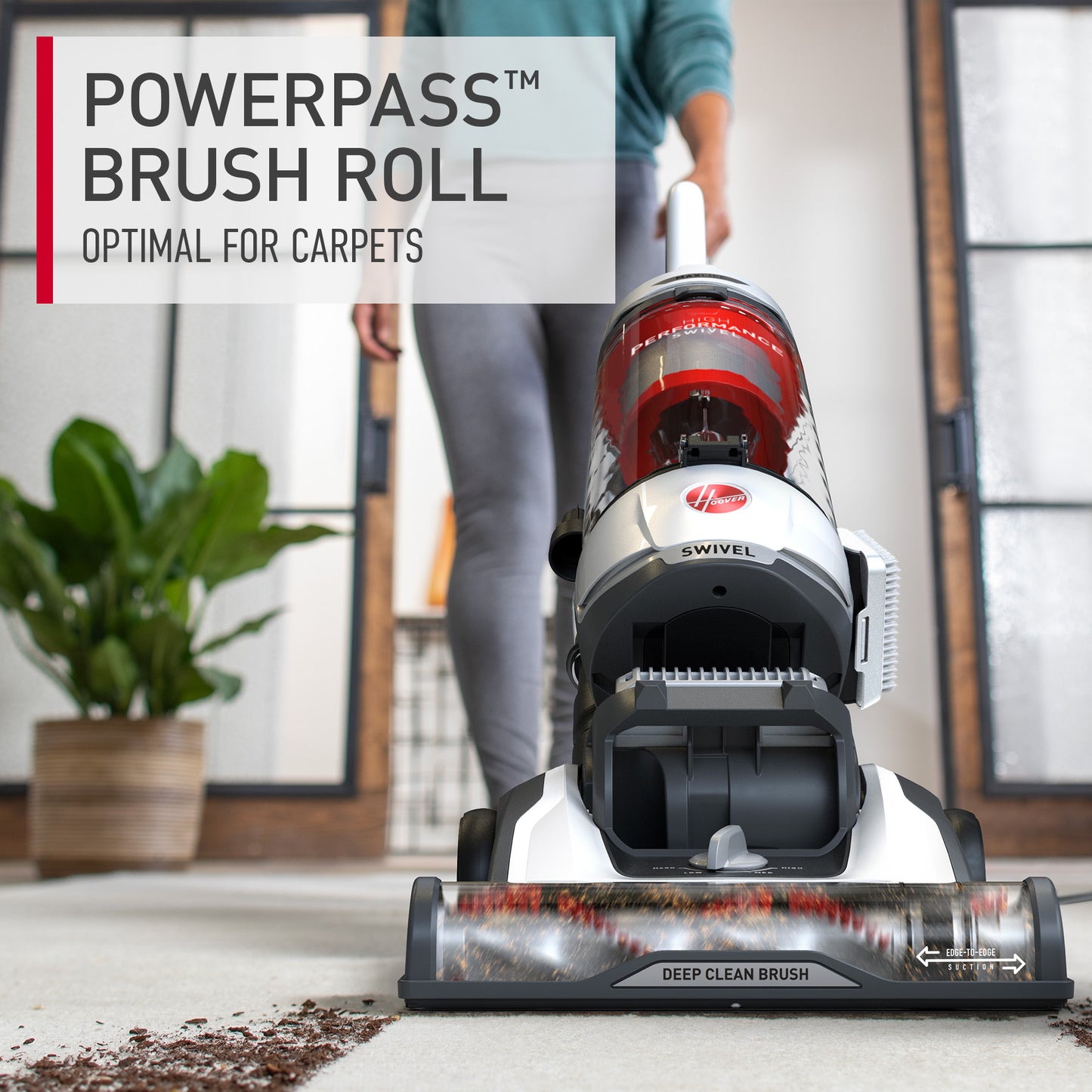 Aspirateur vertical pivotant haute performance