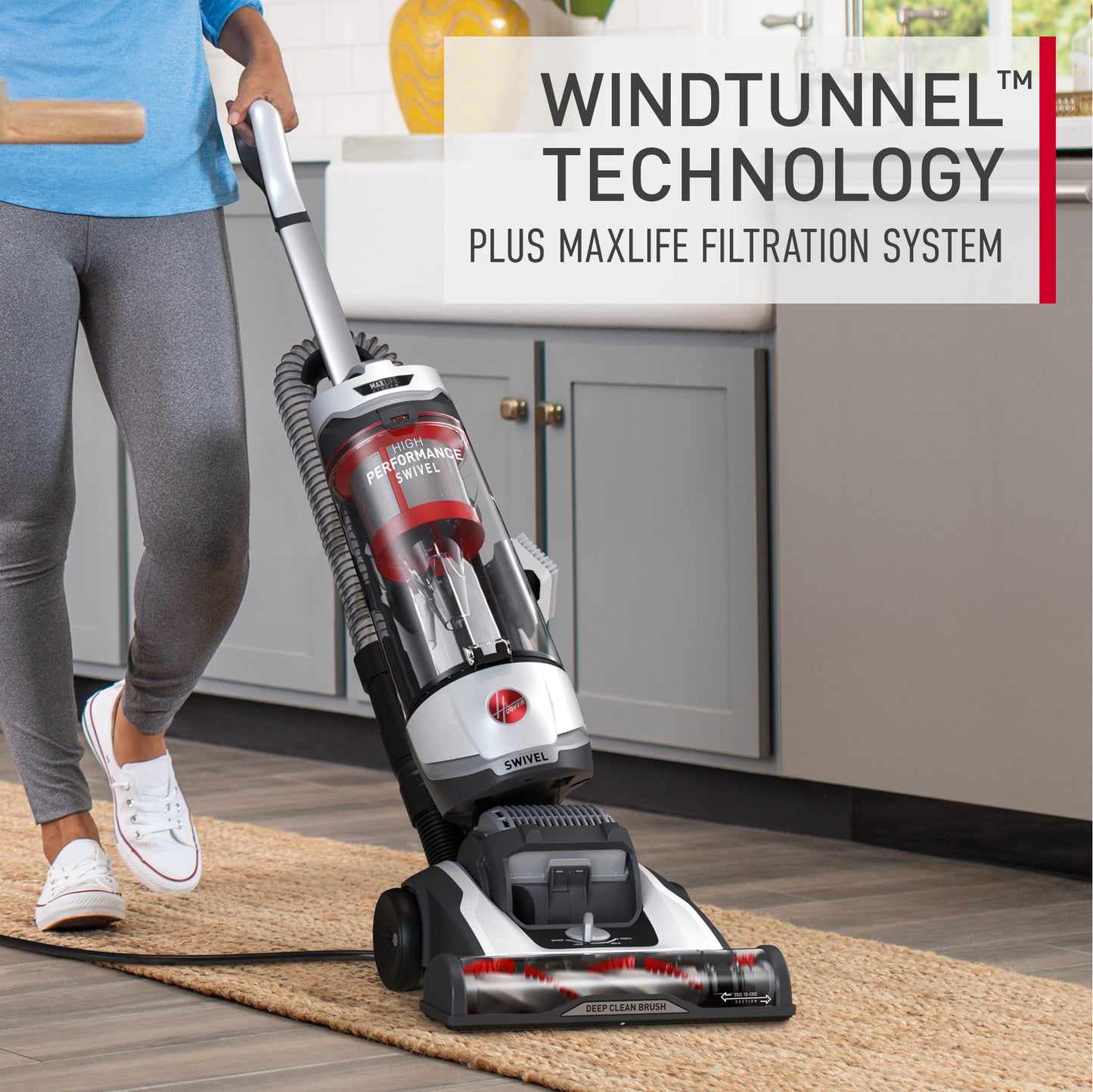 Aspirateur vertical pivotant haute performance