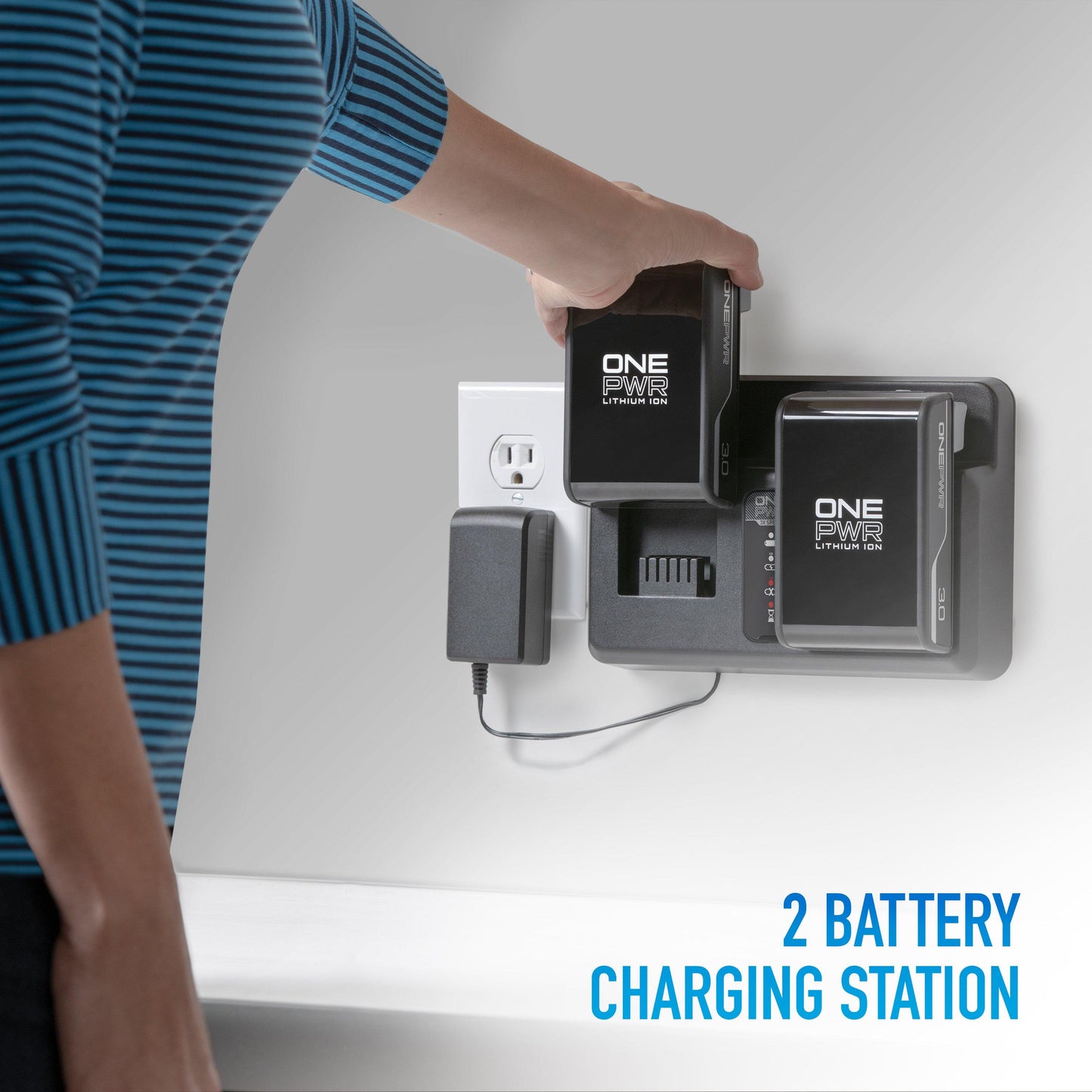 ONEPWR Dual Bay Battery Charger