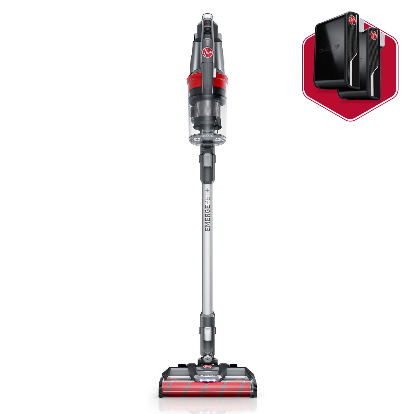 Hoover ONEPWR Emerge Pet + Rouleau de brosse double tout-terrain