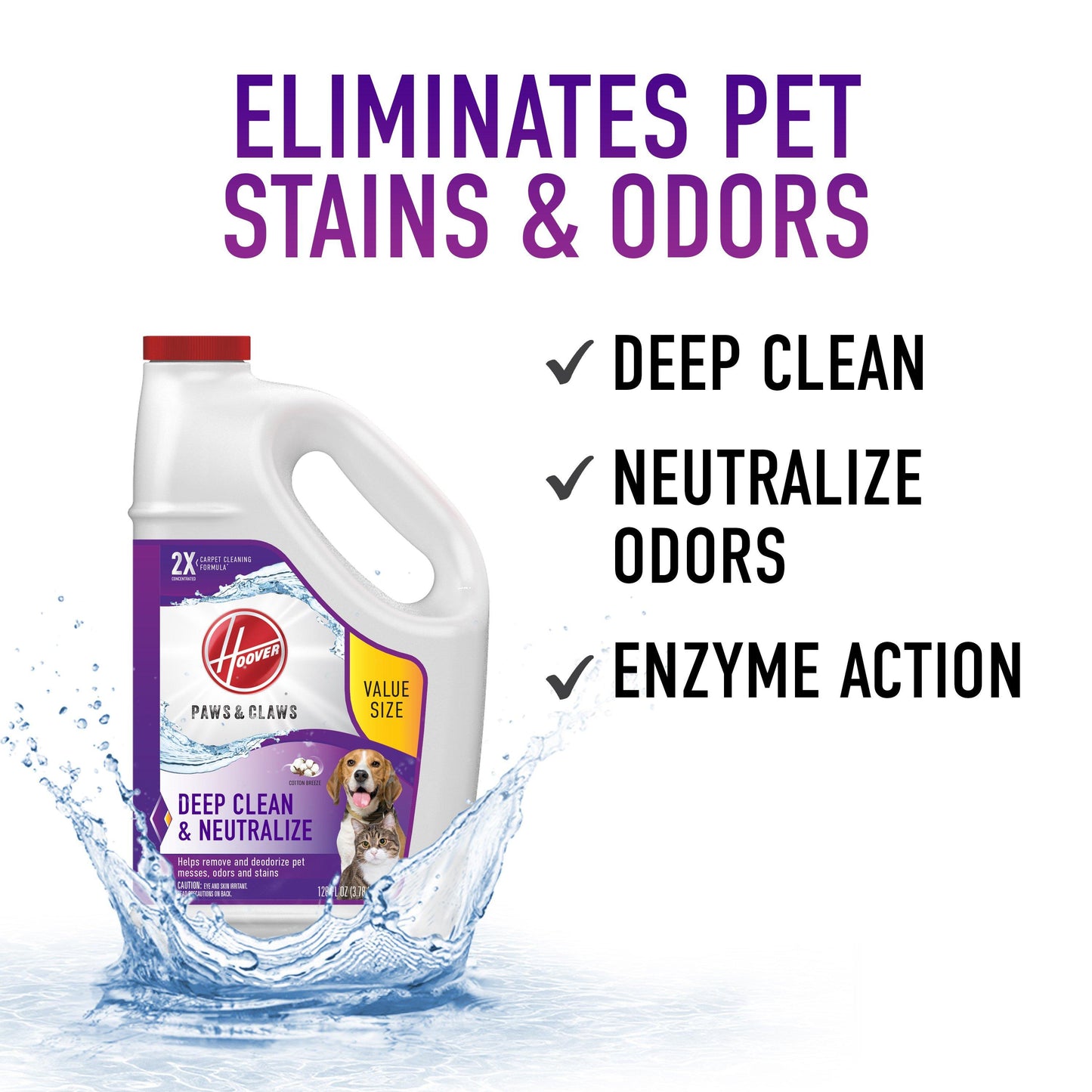 Hoover Paws & Claws Carpet Cleaning Formula 128 oz.