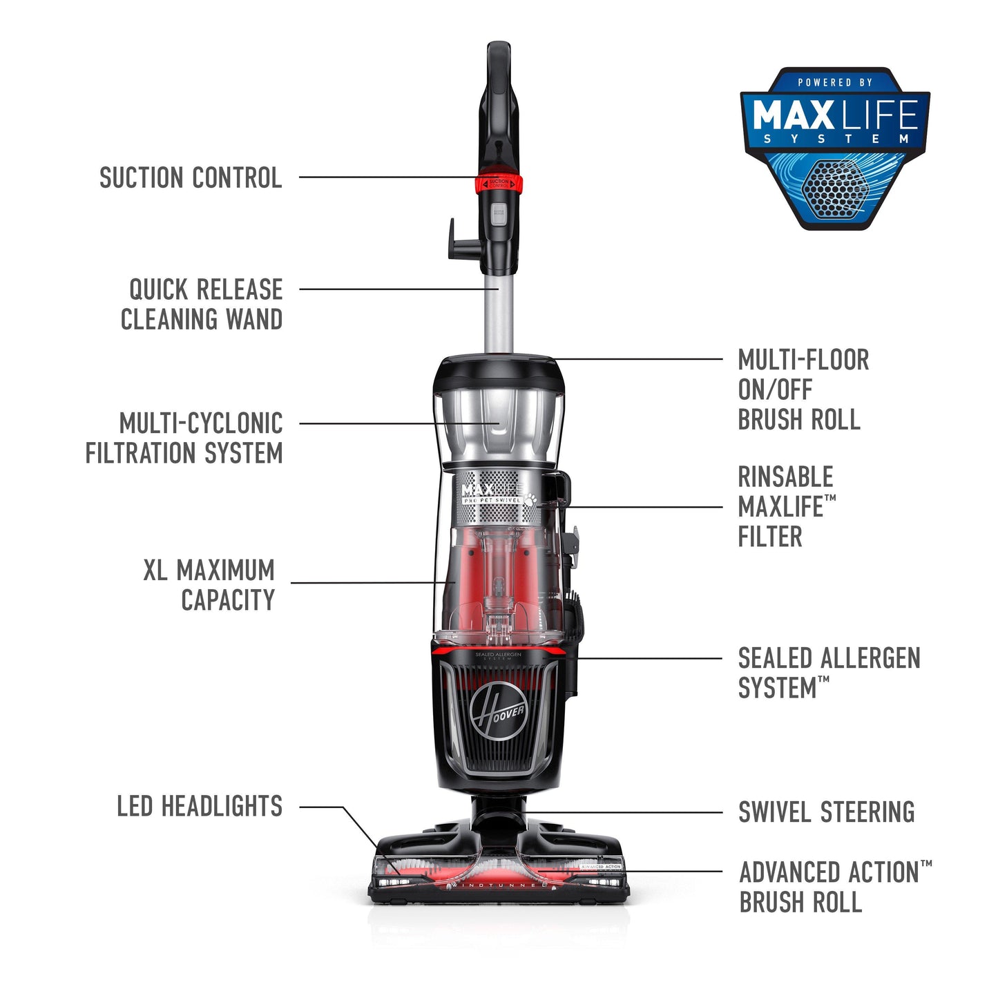 MAXLife Pro Pet Swivel Upright Vacuum